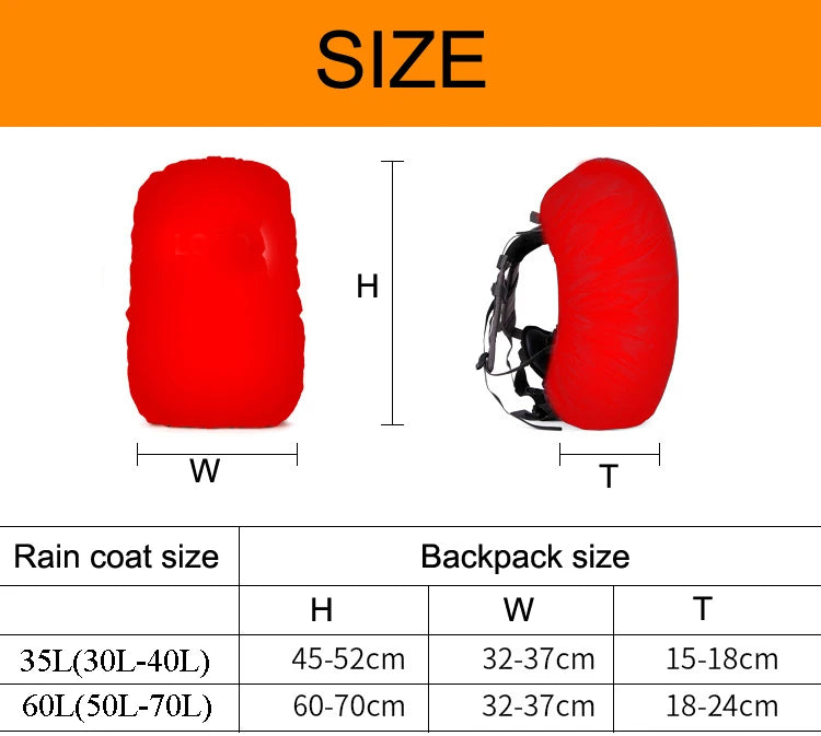35L/60L Outdoor Camping Hiking Mountaineering Backpack Bag Waterproof Rain Cap Cover