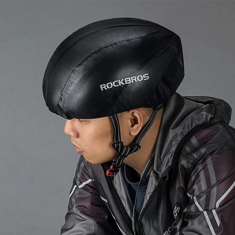 ROCKBROS Waterproof Cycling Helmet Cover Windproof Dust-proof Bicycle Rain Covers MTB Road Bike Helmet Protect Cover Equipment