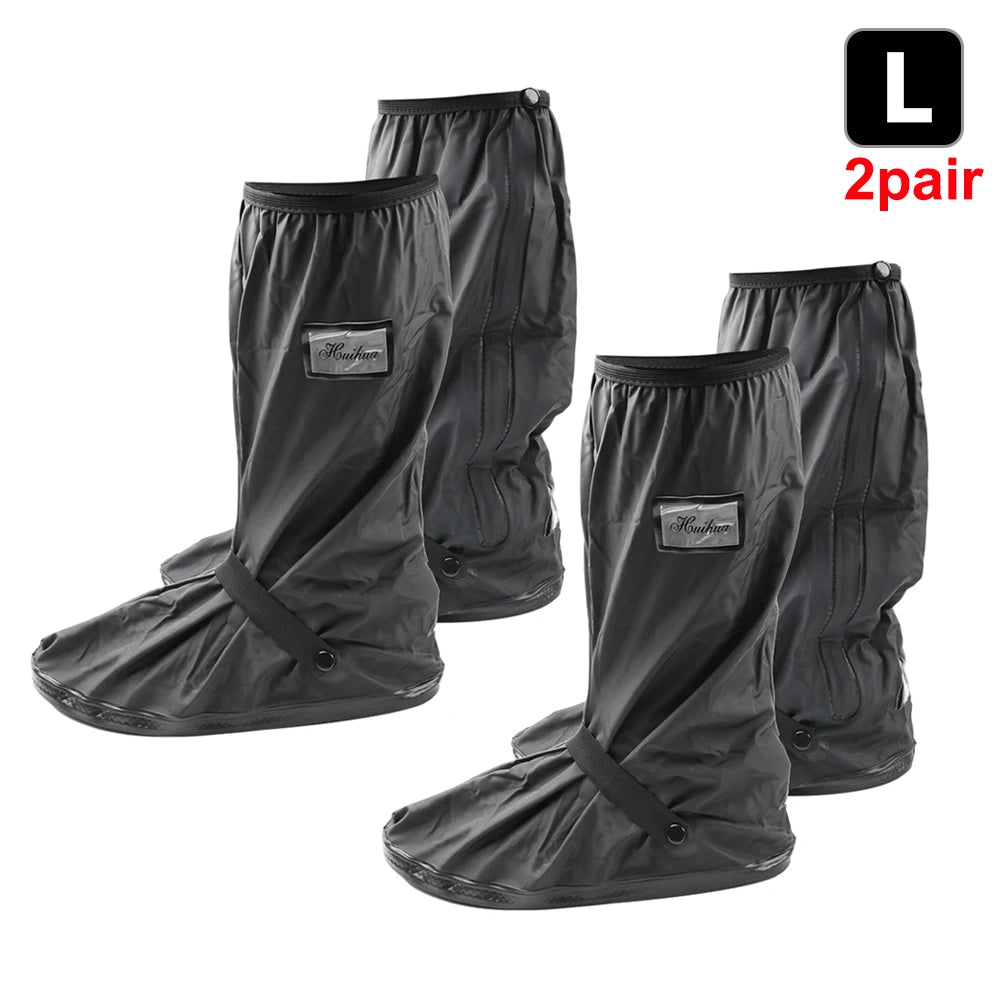 Reusable Motorcycle Scooter Dirt Bike Rain Shoes Cover Non-Slip Boot Covers Unisex Bicycle Shoes Protectors For Rainy Snowy Day
