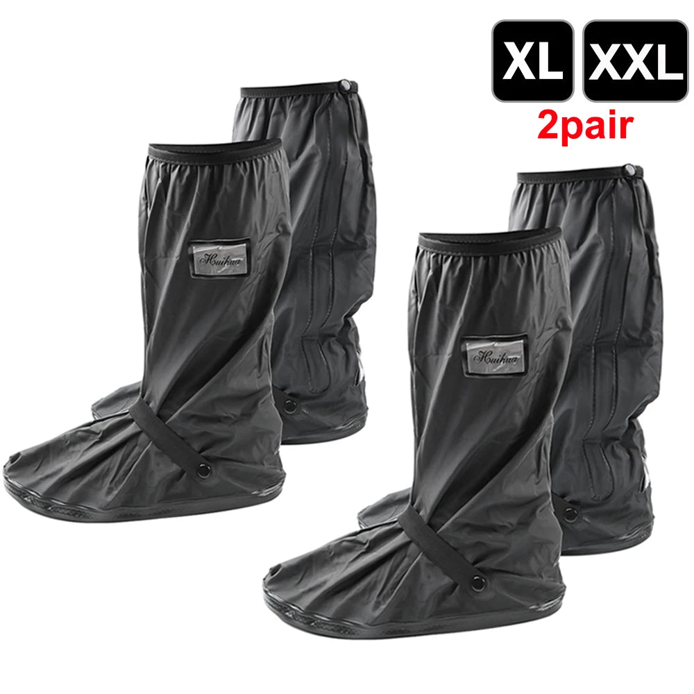 Reusable Motorcycle Scooter Dirt Bike Rain Shoes Cover Non-Slip Boot Covers Unisex Bicycle Shoes Protectors For Rainy Snowy Day