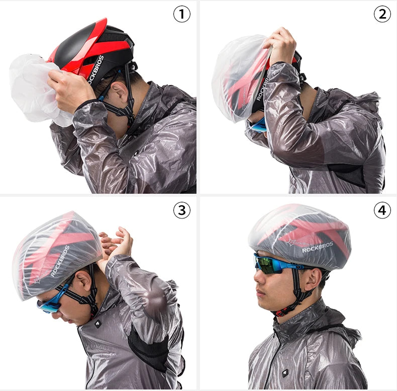 ROCKBROS Waterproof Cycling Helmet Cover Windproof Dust-proof Bicycle Rain Covers MTB Road Bike Helmet Protect Cover Equipment