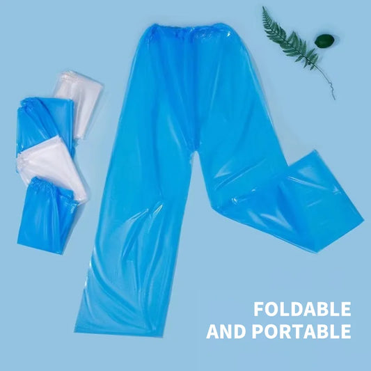 Disposable Waterproof Pants Especially Suitable for Riders of Motorcycle Scooter Bike in Raining Days Feet-wrapped Rain Pants