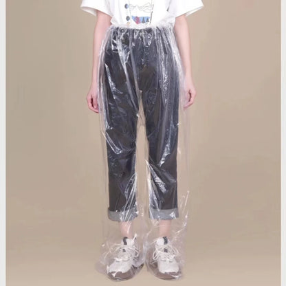 Disposable Waterproof Pants Especially Suitable for Riders of Motorcycle Scooter Bike in Raining Days Feet-wrapped Rain Pants