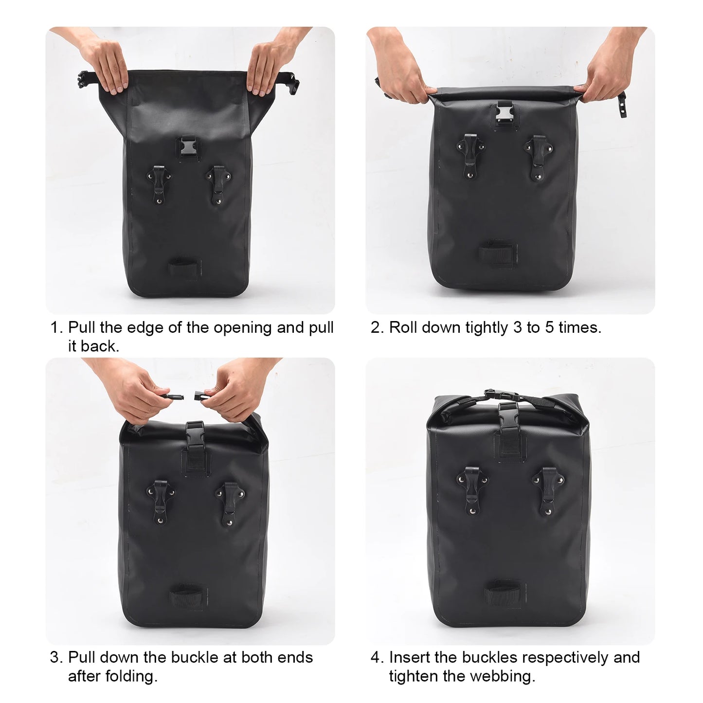 Cycling Bicycle Bike Rear Seat Trunk Bag Large Capacity Panniers Reflective Rear Bag Waterproof Bicycle Storage Bag