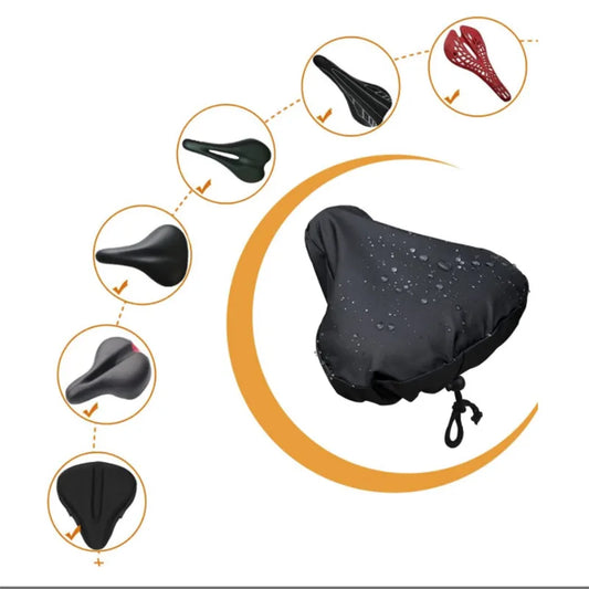 New outdoor bicycle saddle rain cover Bicycle saddle waterproof seat cover Heat pressed bicycle rain cover  bycicle accessories