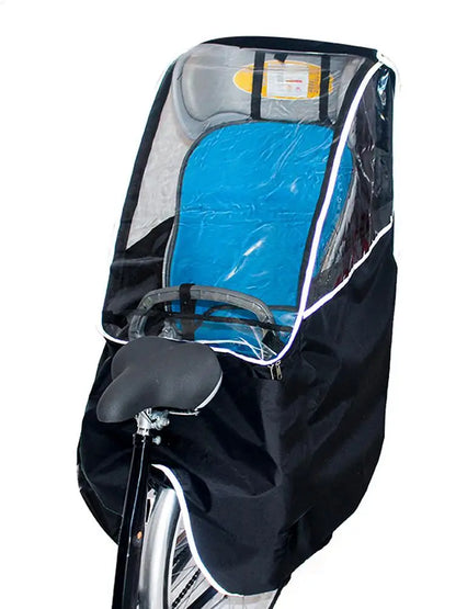 Bicycle Child Seat Canopy Cover Waterproof Bike Child Seat Rain Canopy Bicycle Rain Cover with Transparent Window Universal Pad
