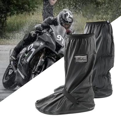 Reusable Motorcycle Scooter Dirt Bike Rain Shoes Cover Non-Slip Boot Covers Unisex Bicycle Shoes Protectors  For Rainy Snowy Day